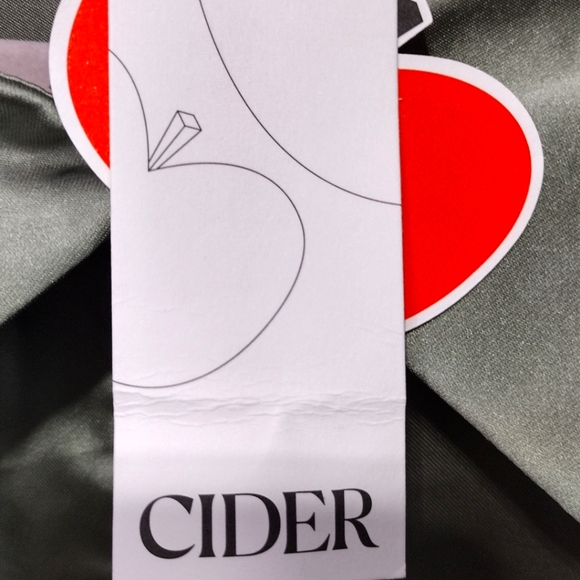 NWT Cider Satin Slip Shirt Womens 4XL Olive Green Button Up Boho Retro 90s Y2K - Picture 11 of 13